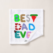 Best Dad Ever Bathroom Towel Set Bad Handdoek (Wasdoekje)