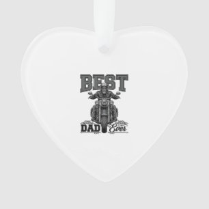Best Dad Ever Biker Vintage Gravure T-Shirt_1 Ornament