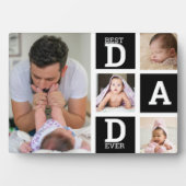 Best Dad Ever Black 4 Photo Collage Fotoplaat (voorkant)