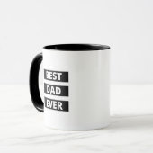 'Best Dad Ever' Black and White Birthday Gift  Mok (Voorkant links)