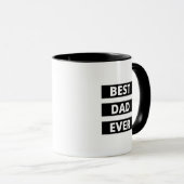 'Best Dad Ever' Black and White Birthday Gift  Mok (Voorkant rechts)