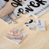 Best Dad Ever Black Custom Photo Gift From Kids Legpuzzel (Zijkant)