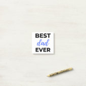 Best Dad Ever Black Post-it® Notes (Op bureau)