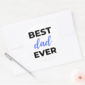 Best Dad Ever Black Ronde Sticker (Envelop)