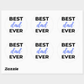 Best Dad Ever Black Ronde Sticker (Vel)