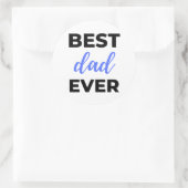 Best Dad Ever Black Ronde Sticker (Tas)
