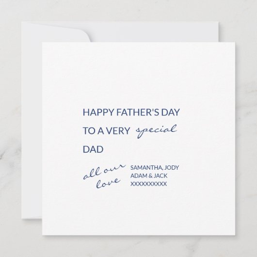 Best Dad Ever Blue Photo Collage Greetings Kaart (Achterkant)