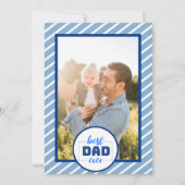 Best Dad Ever Blue Stripe Photo Vaderdag (Voorkant)