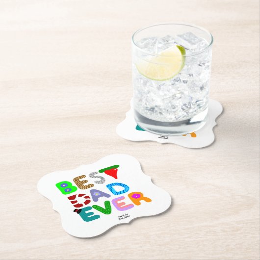 Best Dad Ever Bracket Paper Coaster Kartonnen Onderzetters (Insitu)