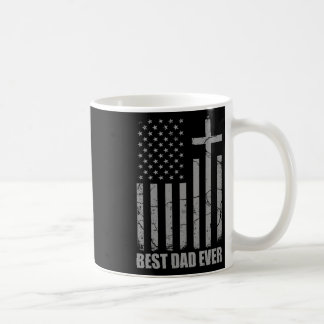 Best Dad Ever Christian Patriotic Dad Usa Flag Fat Koffiemok