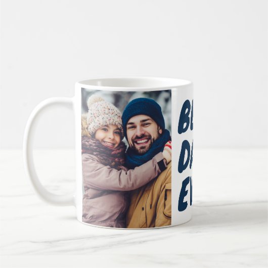 Best. Dad. Ever. Custom 2 Photo Koffiemok (Links)