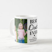 Best DAD Ever Custom 2 Photo Vaderdag Koffiemok (Voorkant links)