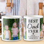 Best DAD Ever Custom 2 Photo Vaderdag Koffiemok<br><div class="desc">Verras je vader deze dag met een persoonlijke mok voor fotokoffie. "Beste DAD ooit." Pas deze mok aan met favoriete foto's, berichten en namen. Bezoek ons collectie voor de beste vaderdag en gepersonaliseerde vaders cadeaus. COPYRIGHT © 2020 Judy Burrows, Black Dog Art - Alle rechten voorbehouden. Best DAD Ever Custom...</div>