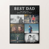 Best Dad Ever Custom 6 Fotocollage Album Legpuzzel (Verticaal)