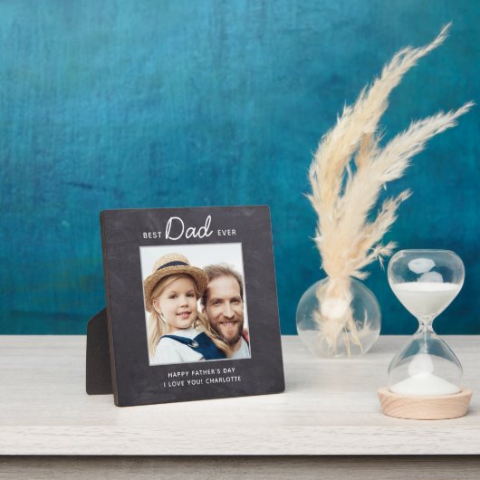 Best DAD Ever Custom Photo Chalkboard Vaderdag Fotoplaat (Insitu)