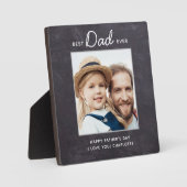 Best DAD Ever Custom Photo Chalkboard Vaderdag Fotoplaat (Voorkant)