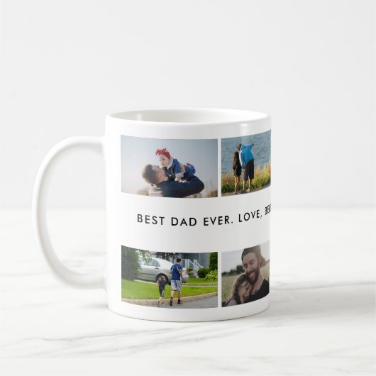 Best Dad Ever Custom Photo Collage Koffiemok (Links)