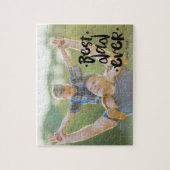 Best Dad Ever Custom Photo From Son Black Script Legpuzzel (Verticaal)