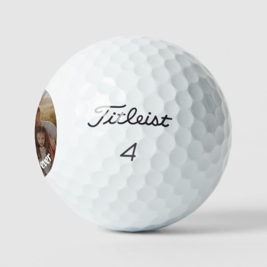 Best dad ever custom photo  golfballen (Logo)
