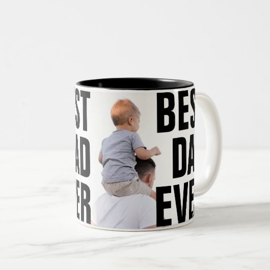 Best Dad Ever Custom Photo Mok (Voorkant rechts)