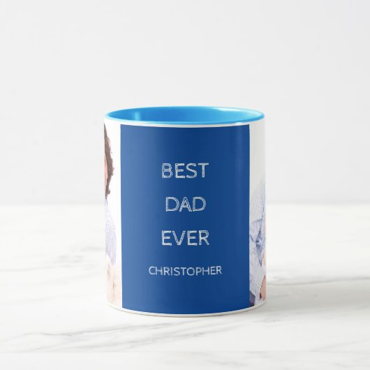 Best Dad Ever Custom Photo Mok (Midden)