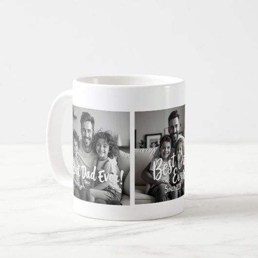 Best Dad Ever – Custom Photo Mug Koffiemok (Voorkant links)