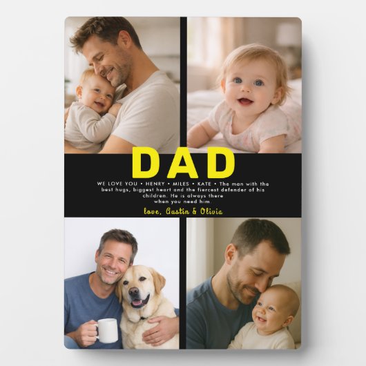 Best Dad Ever Custom Photo | Personalized Father’s Fotoplaat (voorkant)