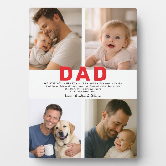 Best Dad Ever Custom Photo | Personalized Father’s Fotoplaat (voorkant)