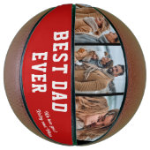 Best Dad Ever Custom Photo Red Basketbal (Verticaal)