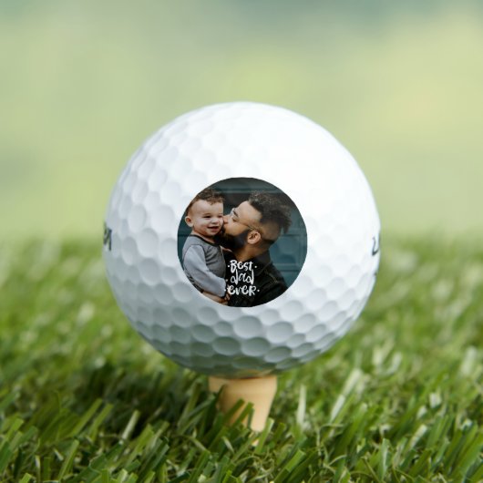 Best Dad Ever Custom Photo Vaderdag Cadeau Golfballen (Insitu Shirt)