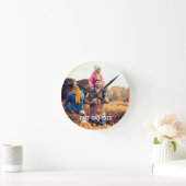 Best Dad Ever Custom Photo Vaderdag Cadeau Ronde Klok (Huis)