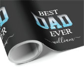 Best Dad Ever Custom Photo Vaderdag Cadeaupapier (Rol Hoek)