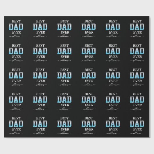 Best Dad Ever Custom Photo Vaderdag Cadeaupapier (Vlak)