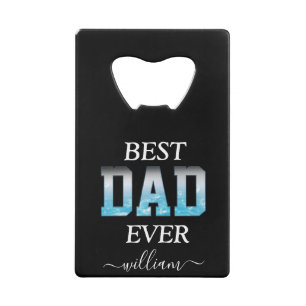 Best Dad Ever Custom Photo Vaderdag Creditkaart Flessenopener