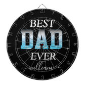 Best Dad Ever Custom Photo Vaderdag Dartbord (Voorkant)