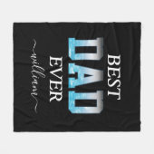 Best Dad Ever Custom Photo Vaderdag Fleece Deken (Voorkant (Horizontaal))