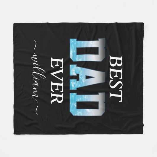 Best Dad Ever Custom Photo Vaderdag Fleece Deken (Voorkant (Horizontaal))