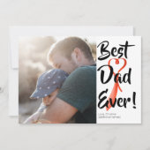 Best Dad Ever Custom Photo Vaderdag Kaart (Voorkant)