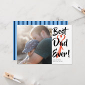 Best Dad Ever Custom Photo Vaderdag Kaart (Voorkant / Achterkant in situ)