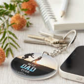 Best Dad Ever Custom Photo Vaderdag Sleutelhanger (Voorkant Rechts)