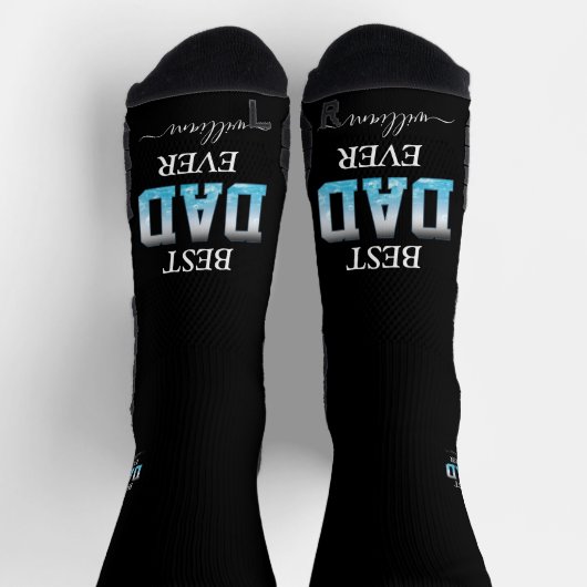 Best Dad Ever Custom Photo Vaderdag Sokken (Top)