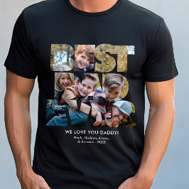 Best Dad Ever Custom Photo Vaderdag T-shirt