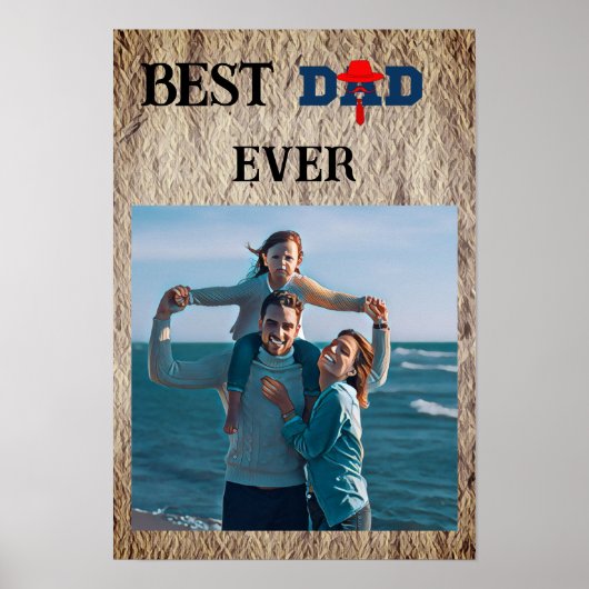 Best dad ever cut poster (Voorkant)