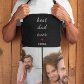 Best Dad Ever Cute Red Heart Customs Two Photo Schort