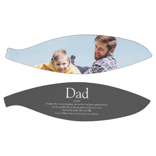 Best Dad Ever Definition Photo Gray Basketbal (Panelen)