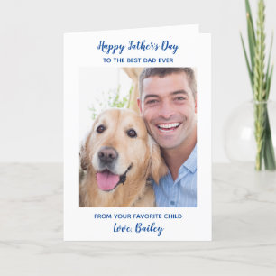 Best Dad Ever Dog Dad Pet Photo Vaderdag Feestdagen Kaart