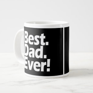 Best Dad Ever Exclamation Black/White Vaderdag Grote Koffiekop