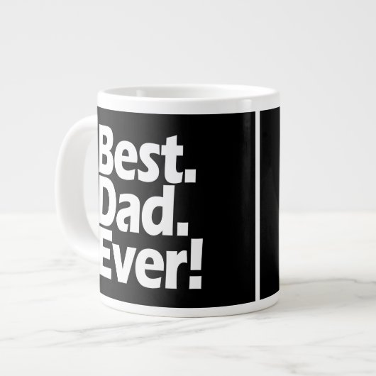 Best Dad Ever Exclamation Black/White Vaderdag Grote Koffiekop (Links)
