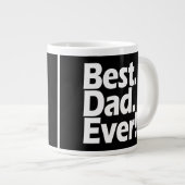 Best Dad Ever Exclamation Black/White Vaderdag Grote Koffiekop (Voorkant rechts)