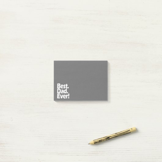 Best Dad Ever Exclamation Black/White Vaderdag Post-it® Notes (Op bureau)